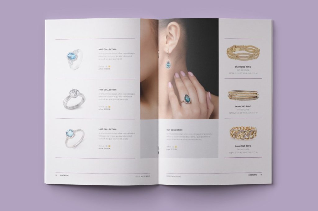 In catalogue trang sức